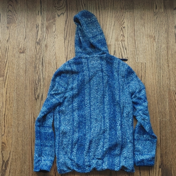 Lucky Brand Knit Hoodie Small Blue - Picture 2 of 3